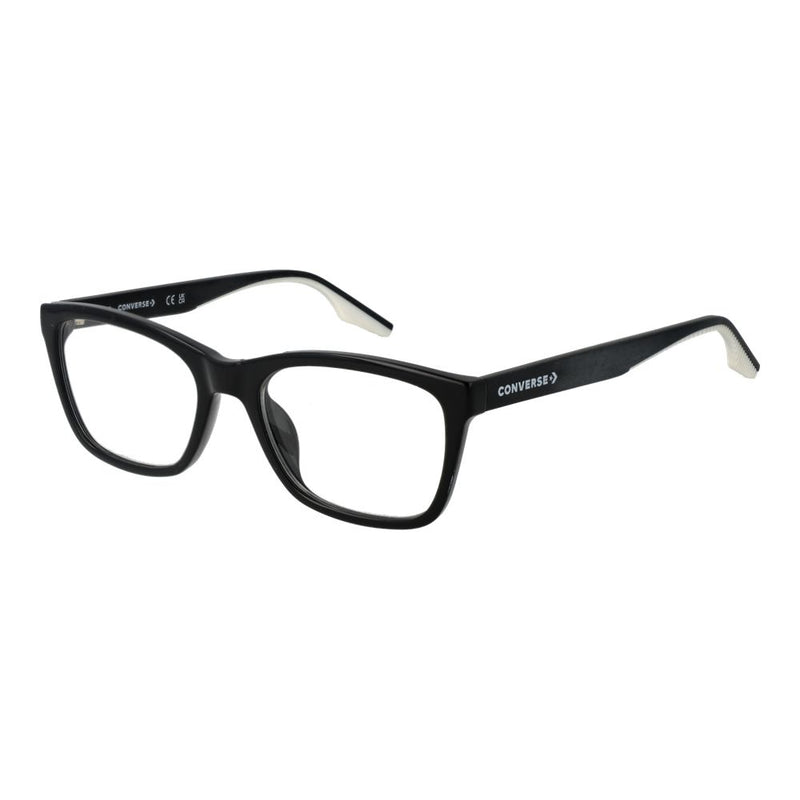 Black rectangular full-rim glasses frames with Converse branding on the temples