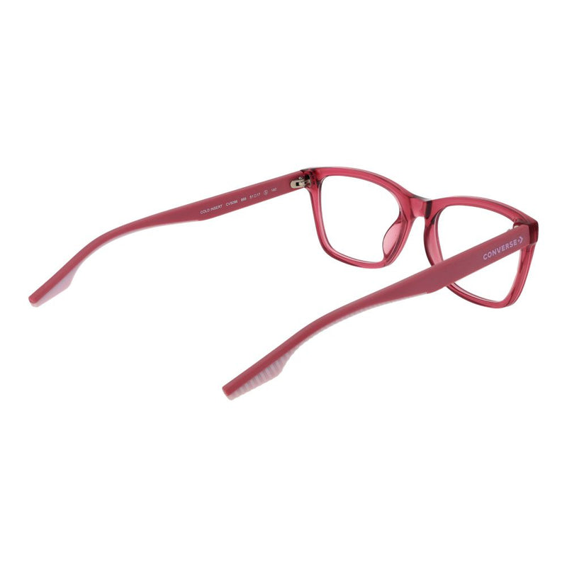 Translucent purple plastic glasses frames with rectangular lenses