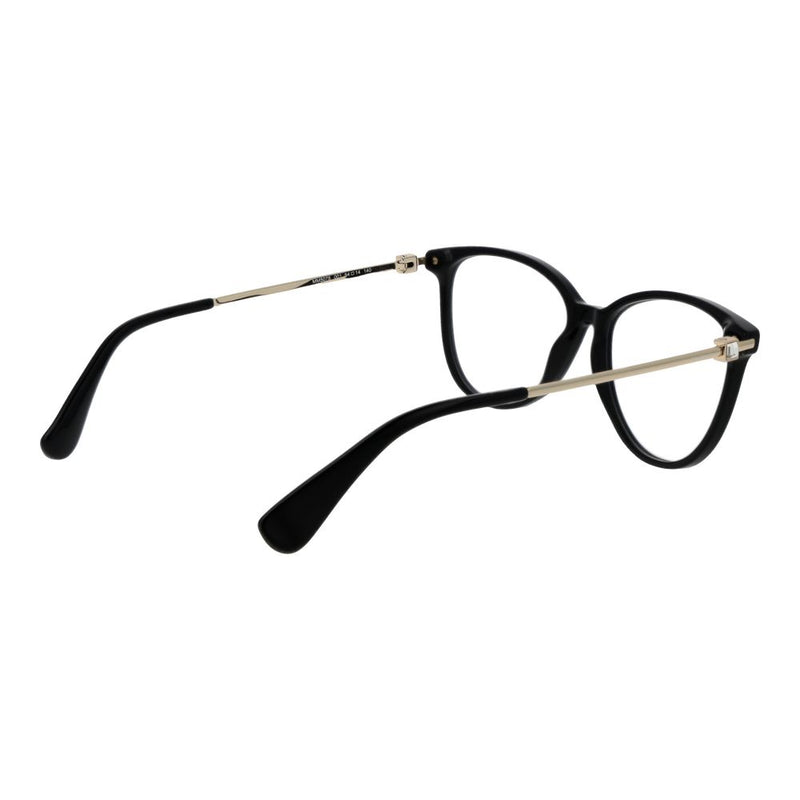 Max Mara black acetate glasses frames with gold temples