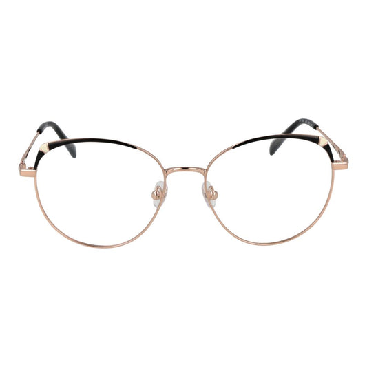 Emilio Pucci rose gold and black metal cat-eye glasses frames