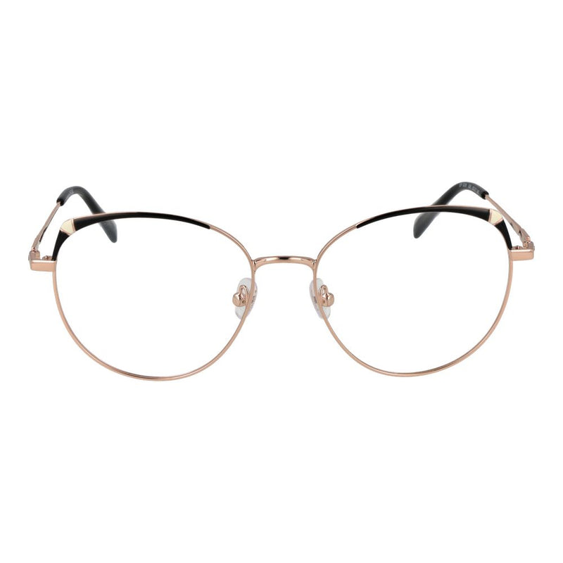 Emilio Pucci rose gold and black metal cat-eye glasses frames