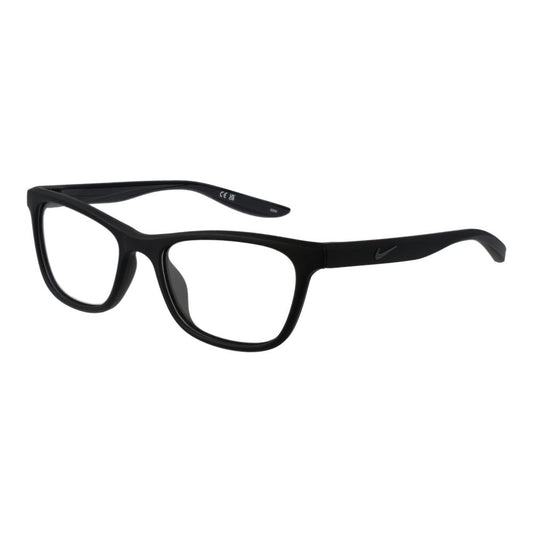 Black rectangular full-rim glasses frames with thick temples and subtle branding