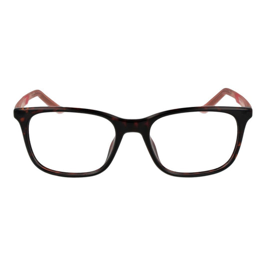 Tortoiseshell and red stainless steel eyeglass frames