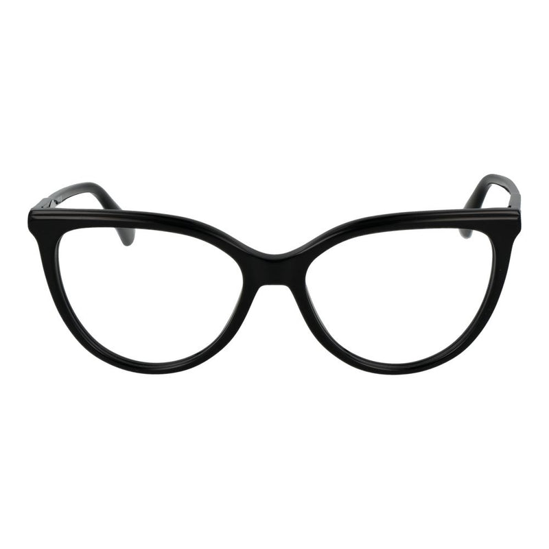 Glossy black acetate cat-eye glasses frames