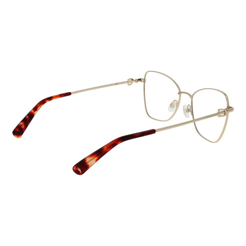 Gold metal frames with thin rims and tortoiseshell temple tips