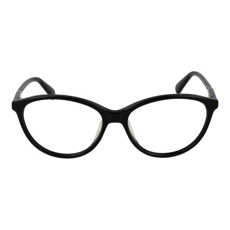 Glossy black cat-eye acetate eyeglass frames