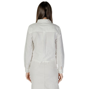 Jacqueline De Yong White Cotton Blouse