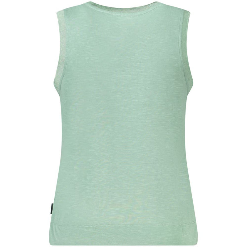 Light green modal women's sleeveless tank top, back view