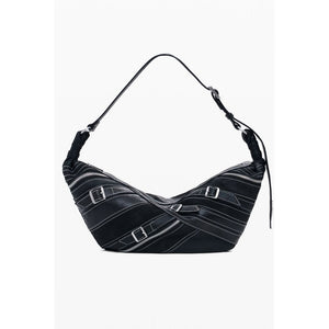 Desigual Nero Poliuretano Women Shoulder Bag