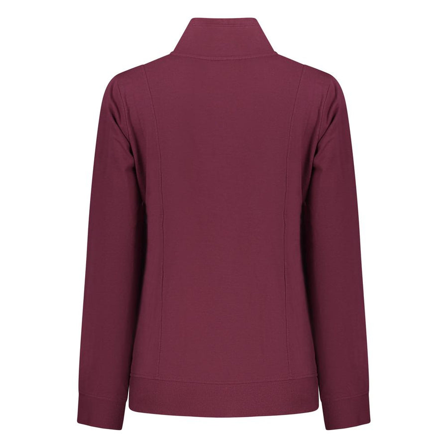 Viola cotton women full-zip sweatshirt with stand-up collar and logo on chest