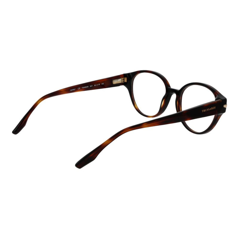 Trussardi brown tortoiseshell acetate eyeglass frames