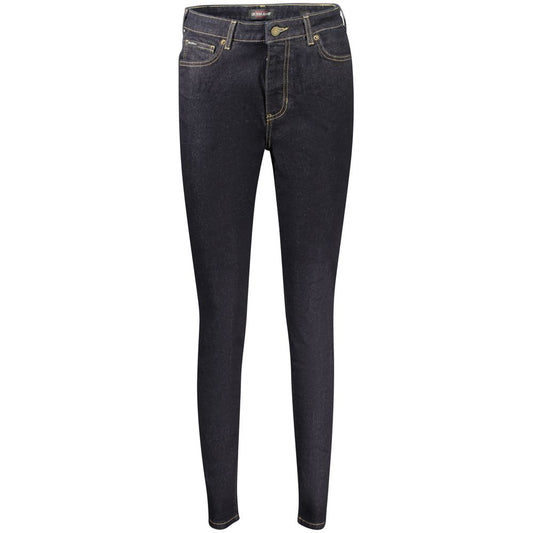 Dark blue cotton women's skinny jeans