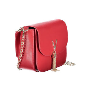 Mario Valentino Rosso Polyurethane Women's Bag With Removable Shoulder Strap