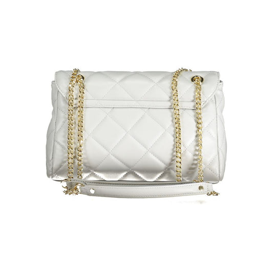 Mario Valentino Gray Polyurethane Women's Bag With Chain Shoulder Handle