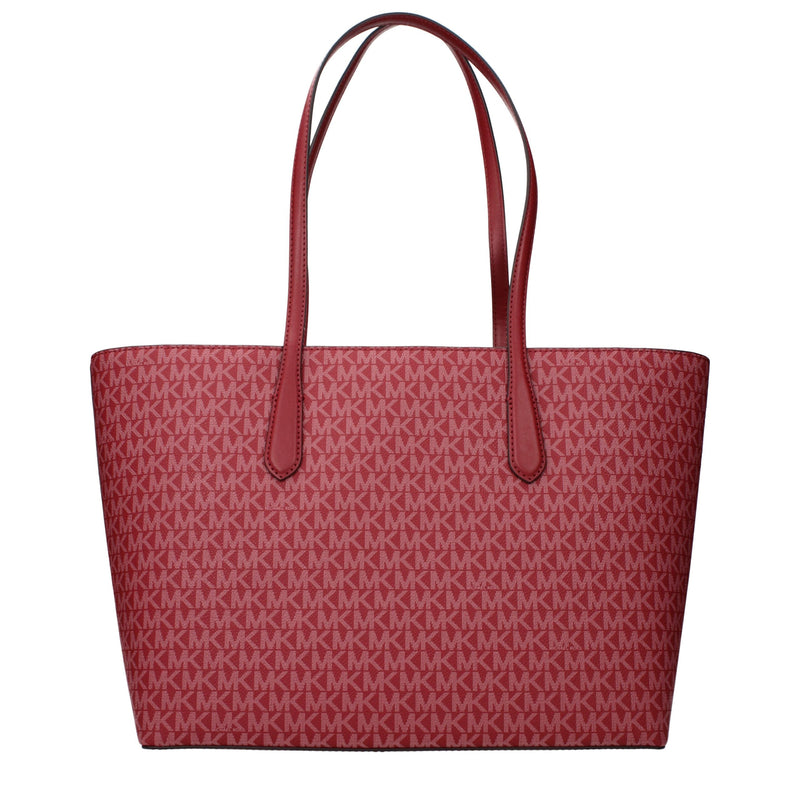 Red monogram fabric Michael Kors shoulder bag with two thin straps