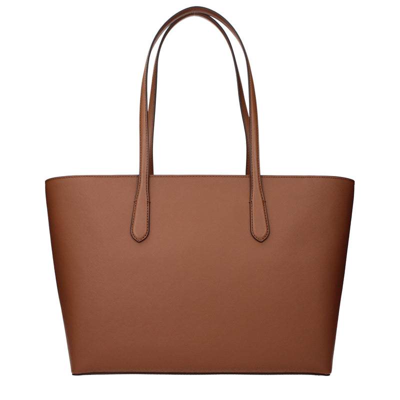 Michael Kors brown leather shoulder bag with long thin straps