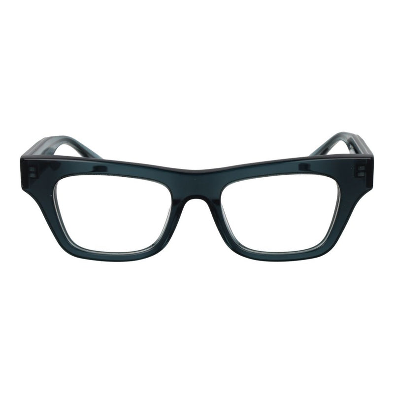 Dark blue acetate eyeglasses frames with thick rectangular rims