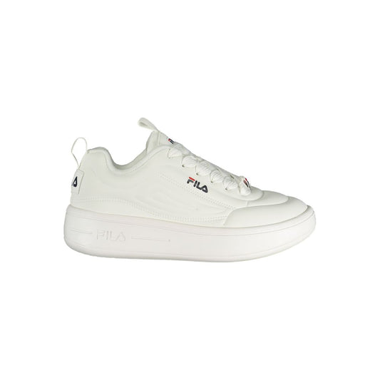 White Fila Bianco platform sneaker for women in polyurethane with a chunky, athletic silhouette.