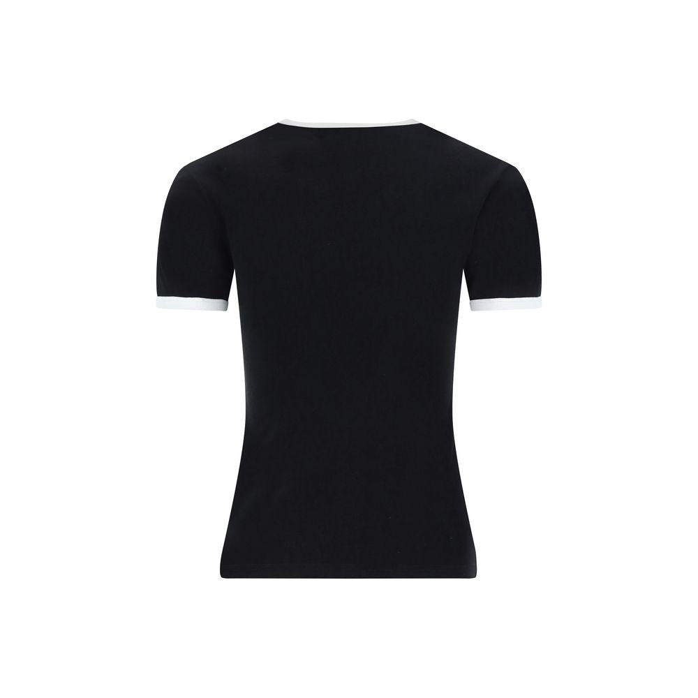 Courrèges Black Cotton T-Shirt