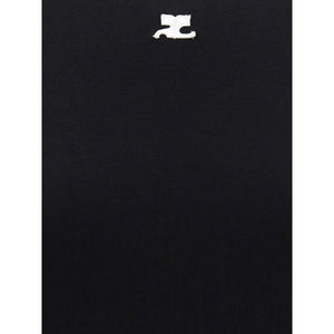 Courrèges Black Cotton T-Shirt