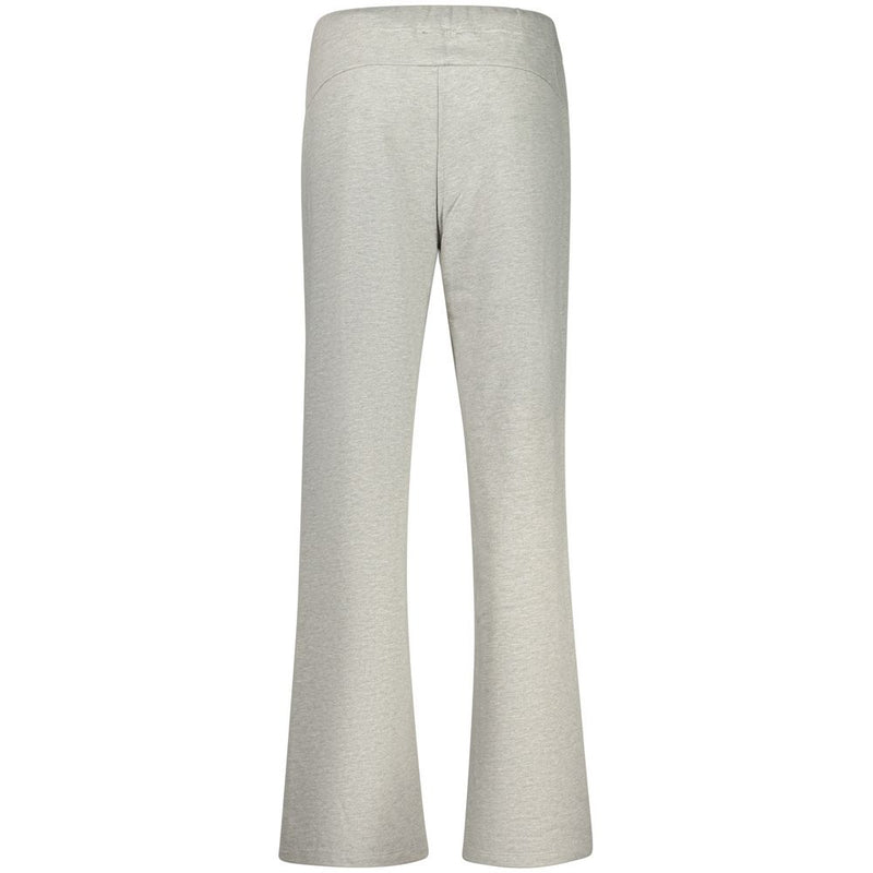 Grey cotton women's flare sweatpants from the back