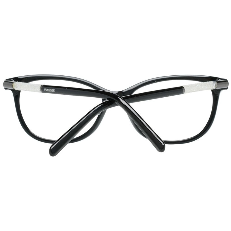 Swarovski black metal and plastic eyeglass frames with crystal accents on temples