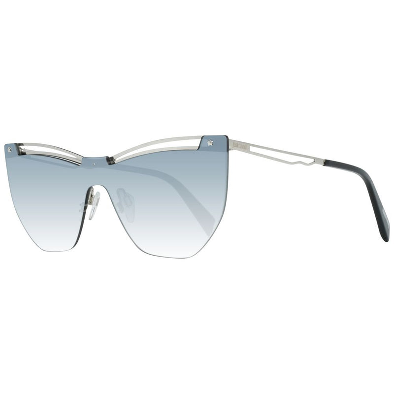 Just Cavalli silver metal cat-eye sunglasses with blue gradient lenses