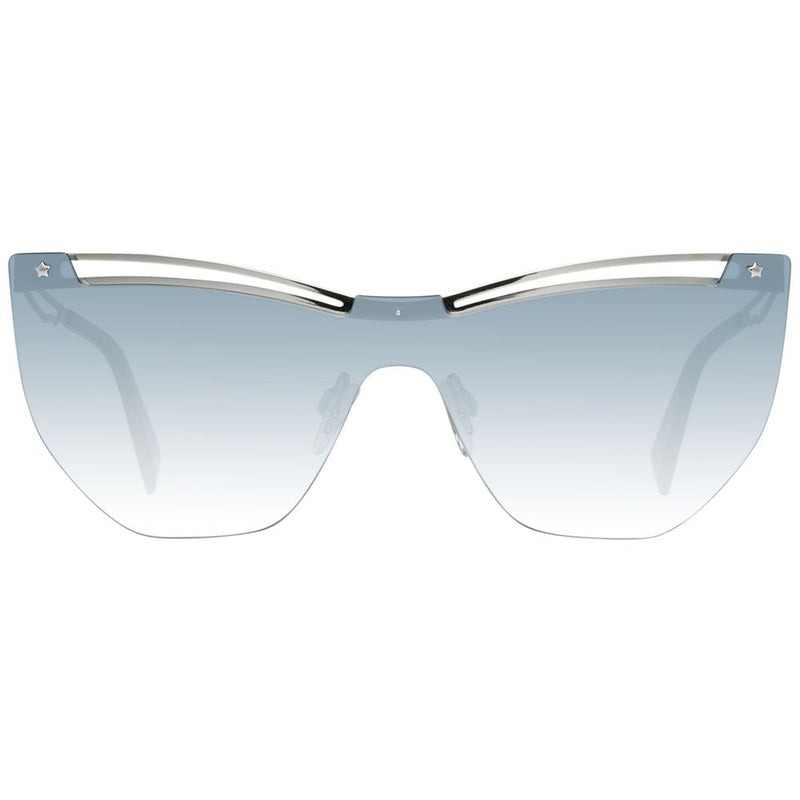 Just Cavalli silver metal cat-eye sunglasses with blue gradient lenses