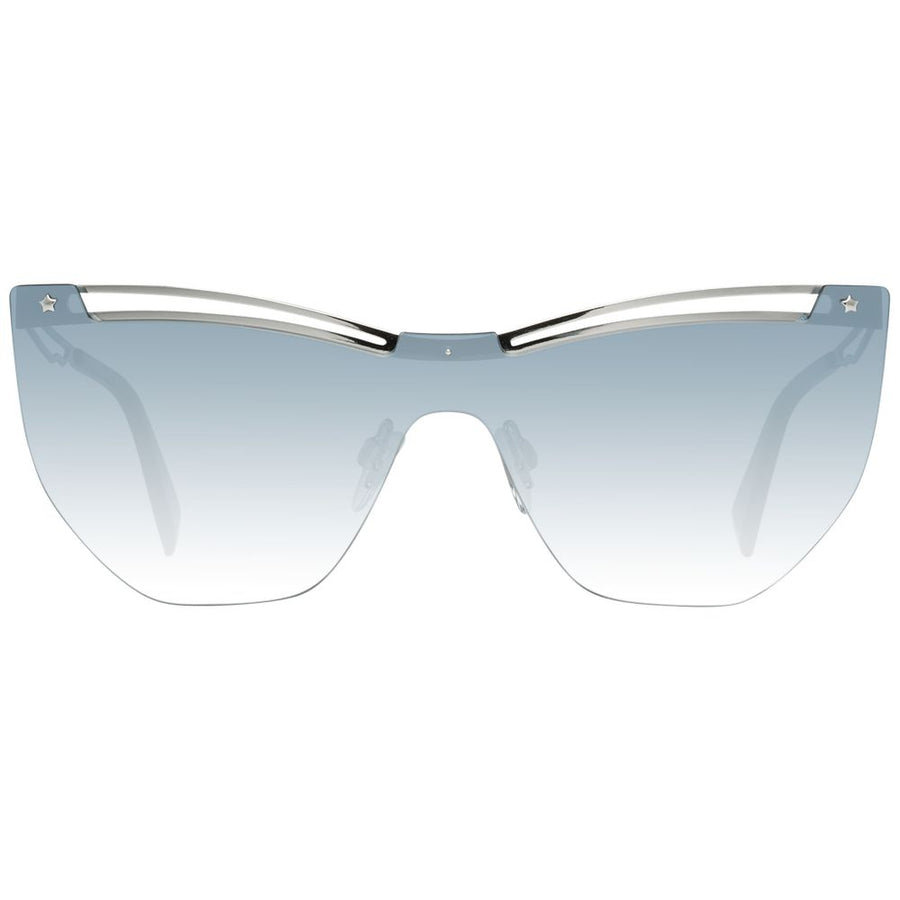 Just Cavalli silver metal cat-eye sunglasses with blue gradient lenses