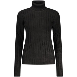 Norway 1963 Black Viscose Women's Turtleneck Sweater
