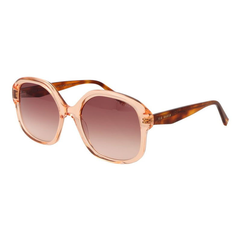 Ted Baker pink acetate oversized sunglasses with gradient lenses and tortoiseshell arms