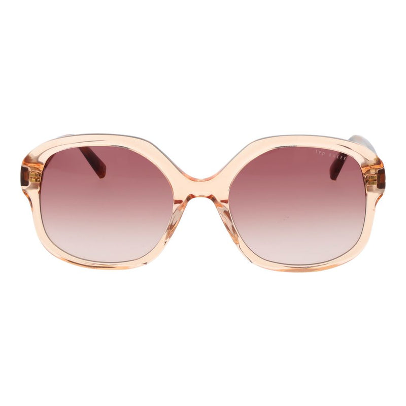 Translucent pink acetate oversized sunglasses with gradient tinted lenses