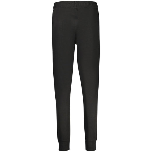 Black organic cotton women's track pants with elastic cuffs