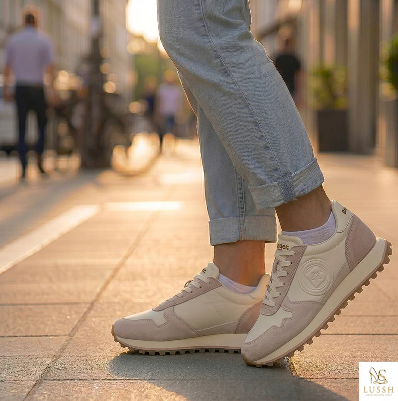Blauer Beige Leather Women's Sneaker