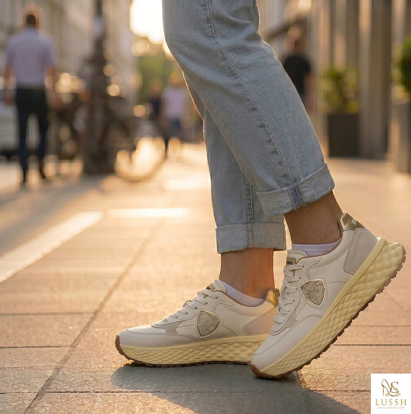 Beige Poliuretano Womens Sneaker