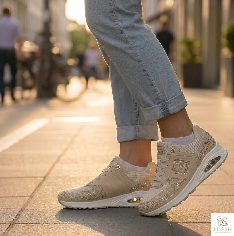 Laura Biagiotti Beige Polyurethane Women Sneaker