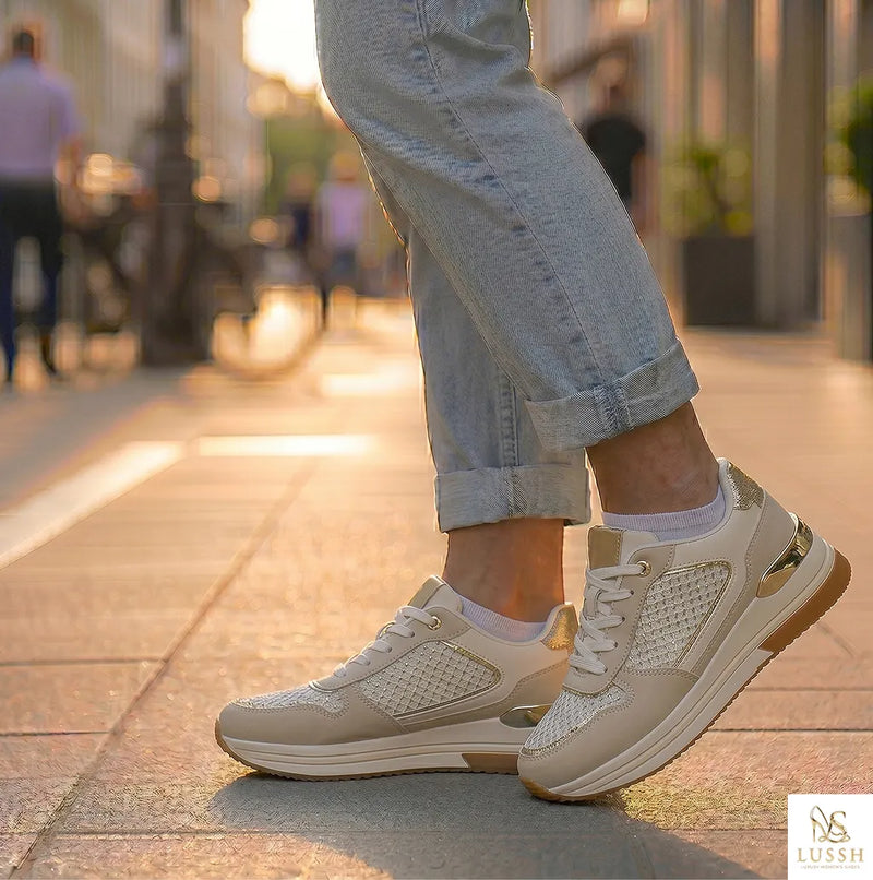 Laura Biagiotti Beige Polyurethane Women Sneaker