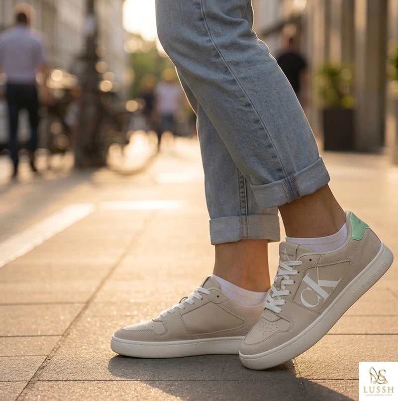 Calvin Klein Beige Polyurethane Women Sneaker