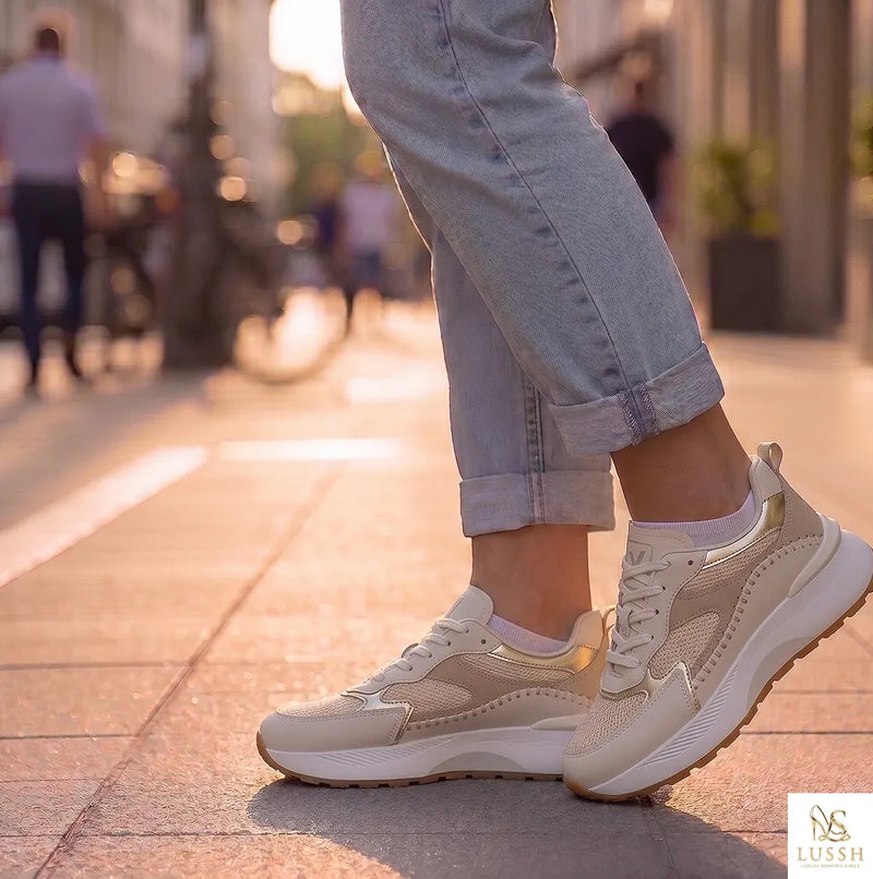 Laura Biagiotti Beige Polyurethane Women's Sneaker