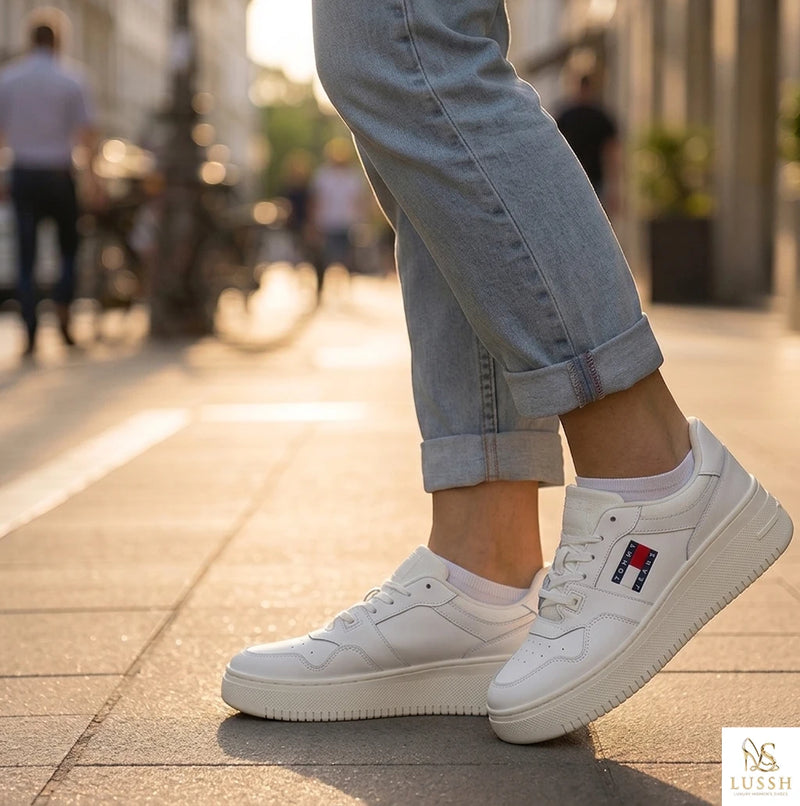 Tommy Hilfiger Bianco Leather Women Sneaker
