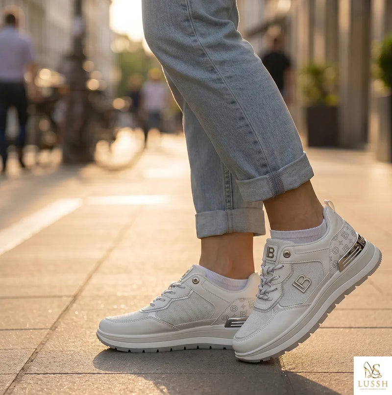 Laura Biagiotti Bianco Poliuretano Women Sneaker