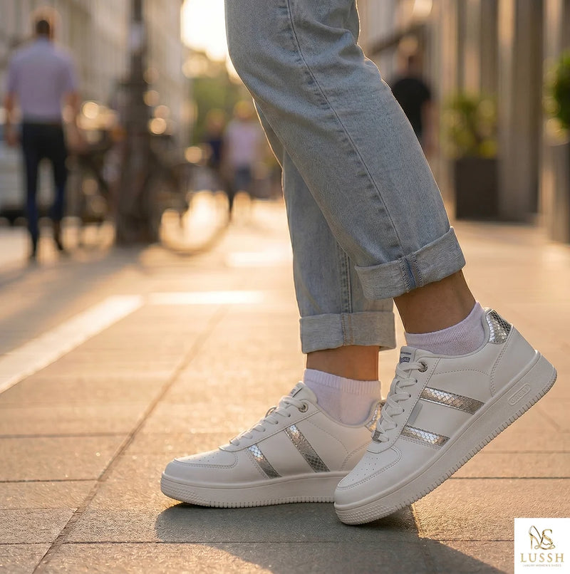Bianco Poliuretano Women Sneaker