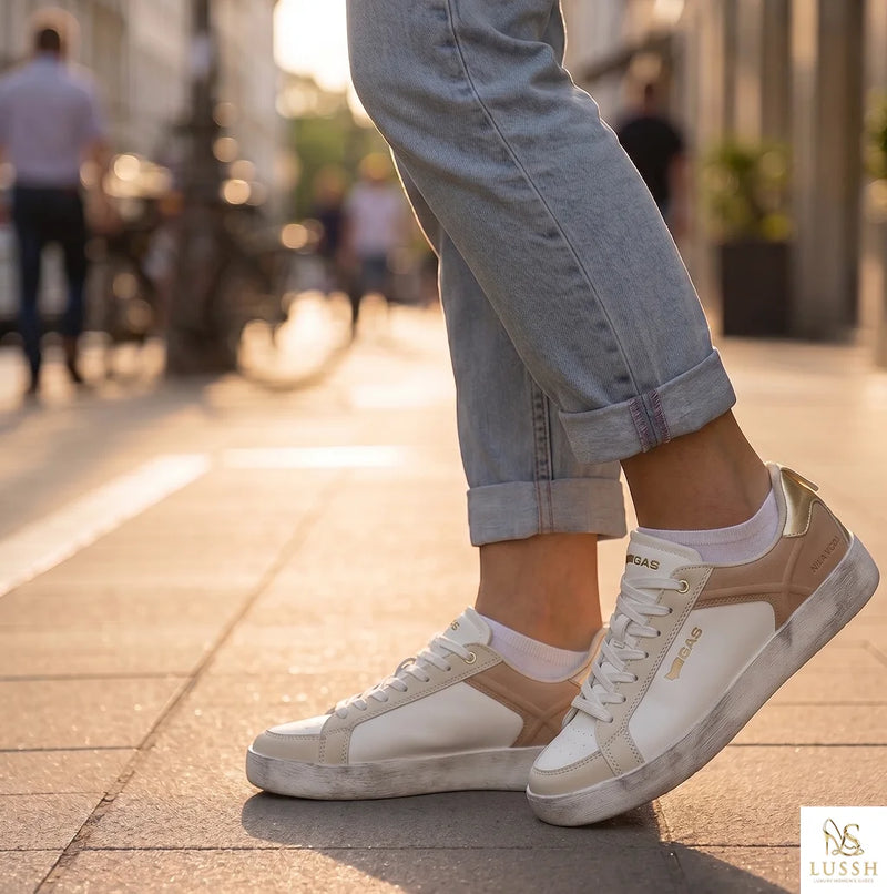 Gas Bianco Poliuretano Women Sneaker