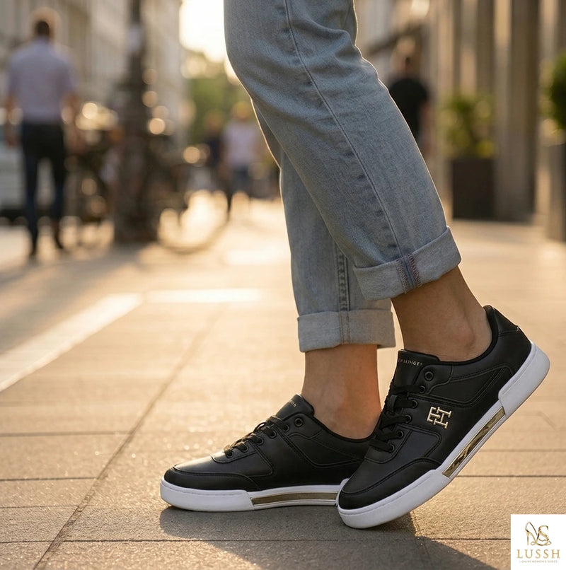 Tommy Hilfiger Black Polyester Women Sneaker