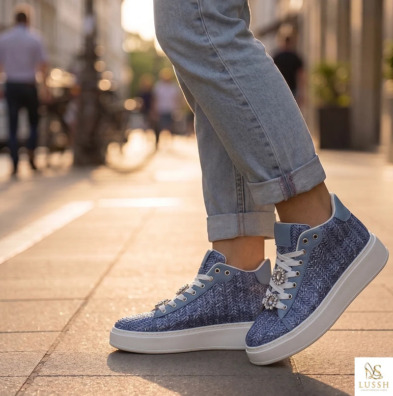 Laura Biagiotti Blue Polyurethane Women Sneaker