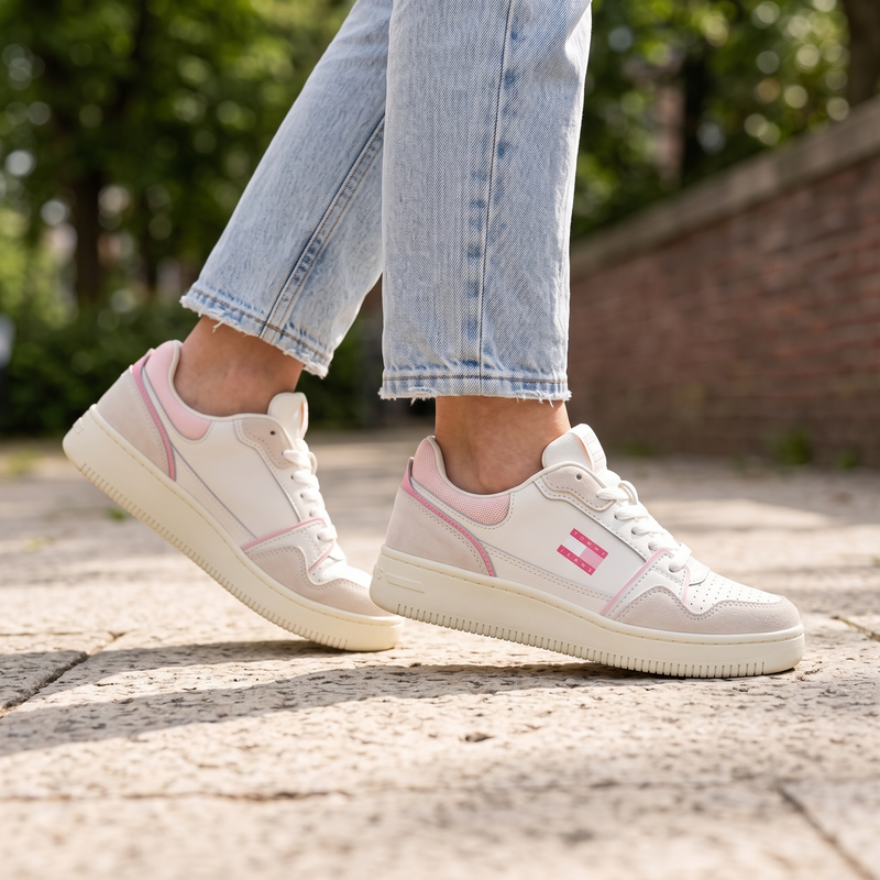 Tommy Hilfiger White Polyurethane Women Sneaker