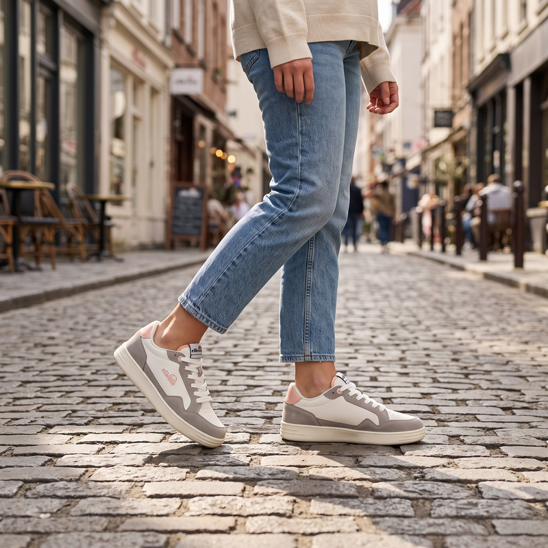 Ellesse White Polyurethane Women Sneaker