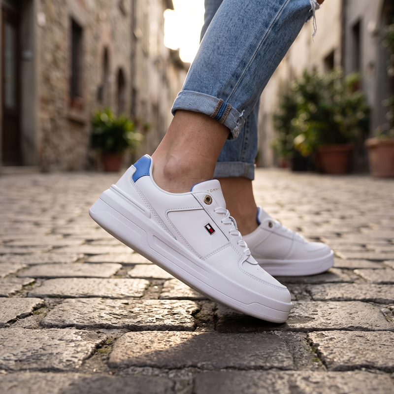 Tommy Hilfiger Bianco Leather Women Sneaker