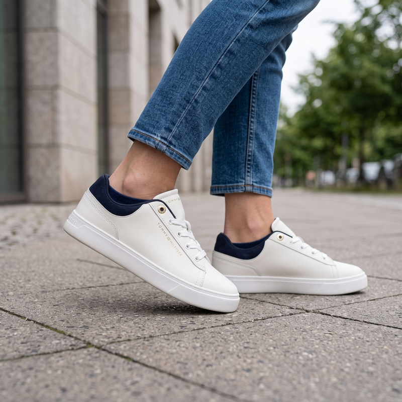 Tommy Hilfiger Bianco Poliuretano Donna Sneaker