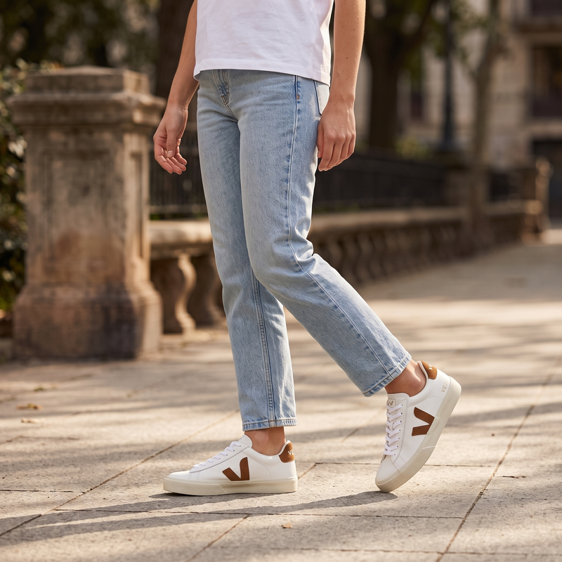 Veja White Leather Sneakers